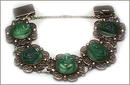 VINTAGE MEXICAN SILVER BRACELET & EARRINGS SET