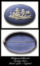 VINTAGE 1953 STERLING WEDGWOOD PUTTI BROOCH #107