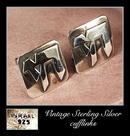 VINTAGE JUDAICA SILVER CUFFLINKS #115