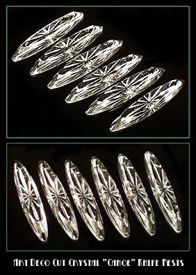 (6) ART DECO CUT CRYSTAL