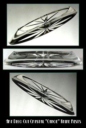 (6) ART DECO CUT CRYSTAL