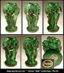 CZECH SCHLEVOGT MALACHITE color GLASS VASE