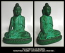 CZECH 1930's MALACHITE color GLASS BUDDHA