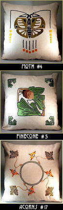 3 ARTS & CRAFTS MISSION EMBROIDERED PILLOW