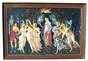 LA PRIMAVERA - BOTTICELLI - OLD FRAMED