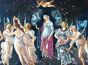 LA PRIMAVERA - BOTTICELLI - OLD FRAMED