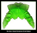 2 CZECH DECO VANITY TRAY GREEN BUTTERFLY