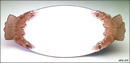 2 CZECH DECO VANITY TRAY PINK BUTTERFLY HANDLES
