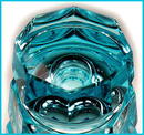 ART DECO CUT AQUA CRYSTAL SGND VASE MOSER? #3