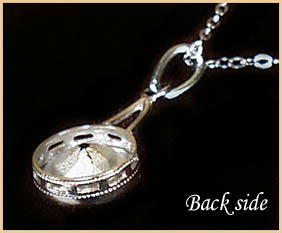 ART DECO FAUX DIAMOND PENDANT WITH CHAIN CJ-7