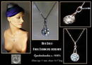 ART DECO FAUX DIAMOND PENDANT WITH CHAIN CJ-7