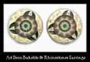 1940's VINTAGE BAKELITE RHINESTONE EARRINGS CJ-8