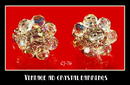 VINTAGE HOBE AB CRYSTAL BEAD CLUSTER EARRINGS CJ-76