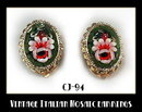 VINTAGE ITALIAN MOSAIC EARRINGS CJ-94