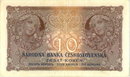 ORIGINAL 1920 MUCHA DESIGN 10 KORUN BANKNOTE