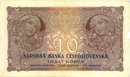 ORIGINAL 1920 MUCHA DESIGN 10 KORUN BANKNOTE