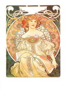 MUCHA NESTLE'S FOOD / REVERIE LARGE FOLD POSTCARD