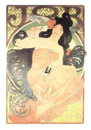 MUCHA ART NOUVEAU JOB POSTCARD