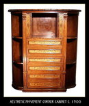 AESTHETIC MOVEMENT CORNER CABINET c.1900