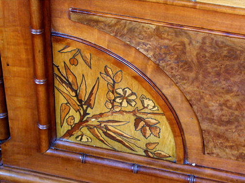 AESTHETIC MOVEMENT INLAY BEDS (PAIR) c.1900