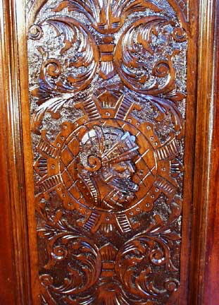 RENAISSANCE REVIVAL CARVED KNIGHTS ARMOIRE