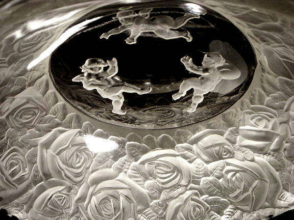 CZECH VINTAGE CHERUBS & ROSES INGRID BOWL
