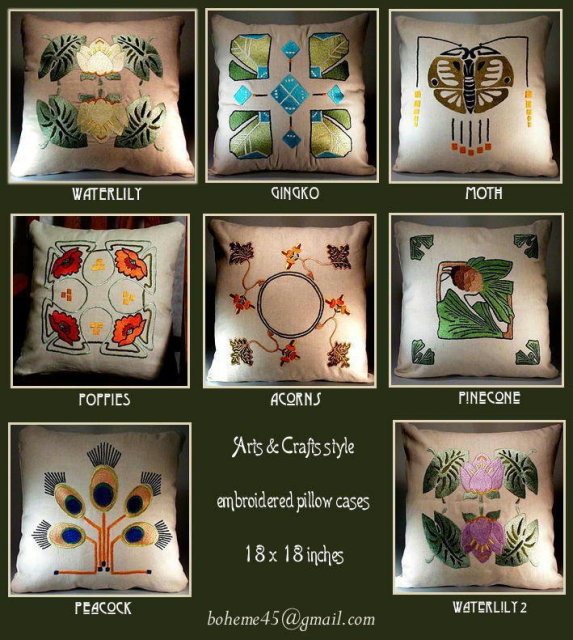 4 ARTS & CRATS EMBROIDERED PILLOWS