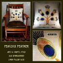 ARTS & CRAFTS MISSION EMBROIDERED PEACOCK