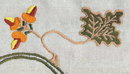 ARTS & CRAFTS EMBROIDERED ACORNS PILLOW