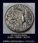 10 MUCHA VINTAGE ART NOUVEAU PENDANTS