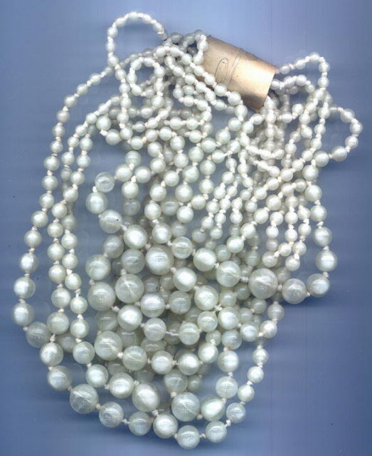 5 CZECH 1930's LAMPWORK BEADS NECKLACES #274