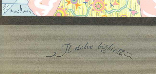 MAX NINON ART DECO POCHOIR RIGOLETTO BIGLIETTO