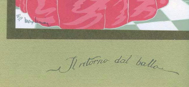 MAX NINON 20's ART DECO POCHOIR RIGOLETTO BALLO