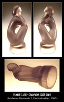 CZECHOSLOVAKIAN CHAMPAGNE GLASS FEMALE FIGURE