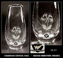 SIGNED VINTAGE ORREFORS CRYSTAL VASE