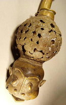 BRONZE BAMILEKE PIPE CAMEROON 18-19th Cent.