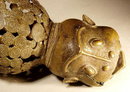 BRONZE BAMILEKE PIPE CAMEROON 18-19th Cent.