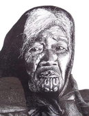 ORIGINAL SIGNED LITHO/ETCHING NATIVE MAORI 10A
