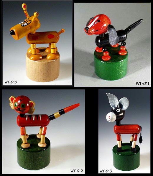 (8) JOINTED POP-UP WOODEN TOYS