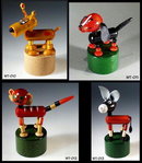 (8) JOINTED POP-UP WOODEN TOYS