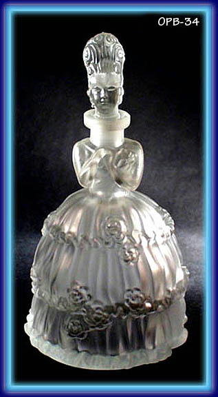 Czech figural perfume bottle Mme Pompadour