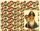 2 LARGE UNCUT OLD SCRAP SHEETS ST. NICHOLAS P10