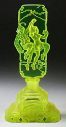 CZECH PERFUME BOTTLE VASELINE GLASS HANSEL &