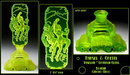 CZECH PERFUME BOTTLE VASELINE GLASS HANSEL &