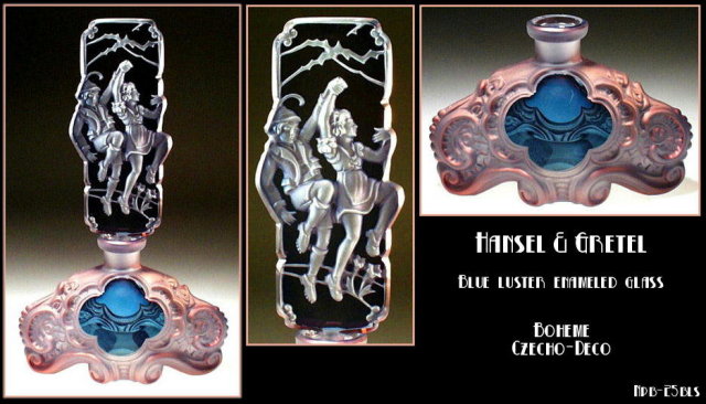 CZECH PERFUME BOTTLE LUSTER HANSEL & GRETEL