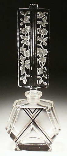 VINTAGE CZECH ART DECO PERFUME BOTTLE #32