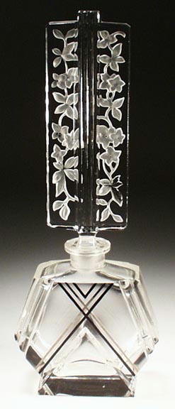 VINTAGE CZECH ART DECO PERFUME BOTTLE #32