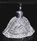 VINTAGE CZECH ART DECO CUT CRYSTAL ATOMIZER