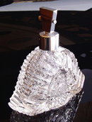 VINTAGE CZECH ART DECO CUT CRYSTAL ATOMIZER