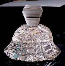 CZECH ART DECO CUT CRYSTAL POWDER BOX